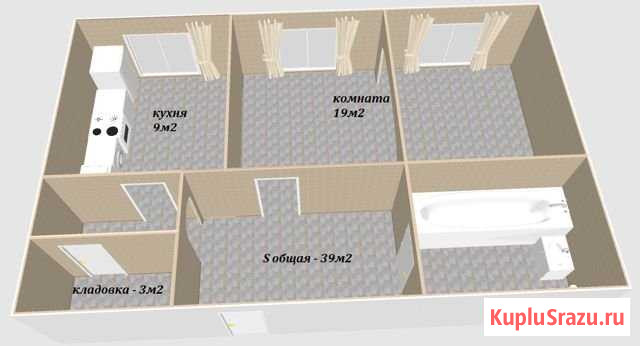 1-комнатная квартира, 39 м², 1/5 эт. на продажу в Петропавловске-Камчатском Петропавловск-Камчатский - изображение 1