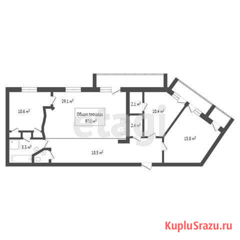 4-комнатная квартира, 97 м², 7/9 эт. на продажу в Томске Томск - изображение 1