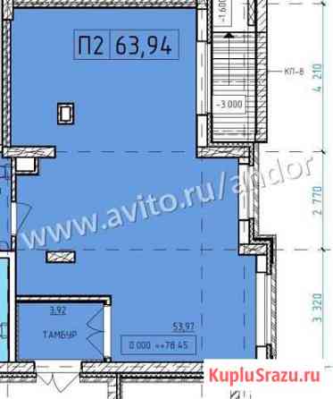 Помещение свободного назначения, 64.9 кв.м. Нижний Новгород