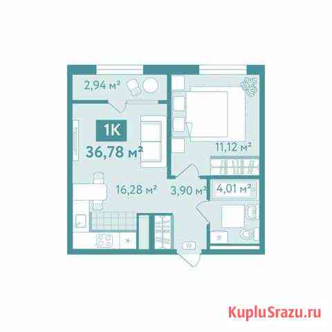 1-комнатная квартира, 38 м², 4/10 эт. на продажу в Тюмени Тюмень