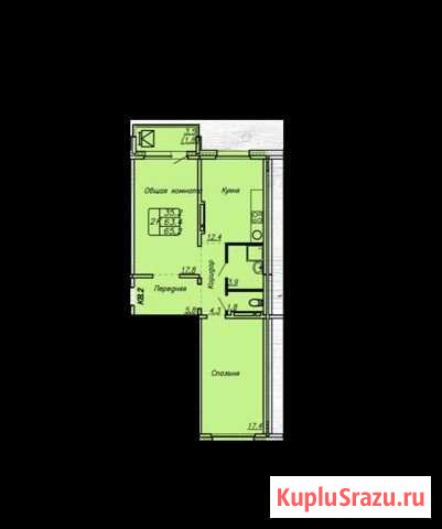 2-комнатная квартира, 65.2 м², 10/17 эт. на продажу в Барнауле Барнаул - изображение 3