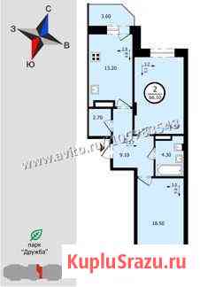 2-комнатная квартира, 66.1 м², 10/17 эт. на продажу во Владимире Владимир