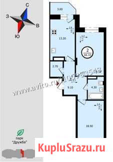 2-комнатная квартира, 66.1 м², 10/17 эт. на продажу во Владимире Владимир - изображение 1