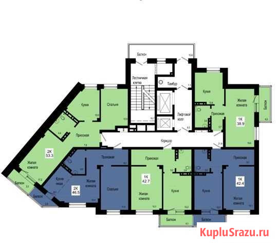 2-комнатная квартира, 47 м², 13/24 эт. на продажу в Красноярске Красноярск - изображение 3