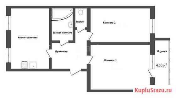 2-комнатная квартира, 57.7 м², 6/6 эт. на продажу в Тюмени Тюмень