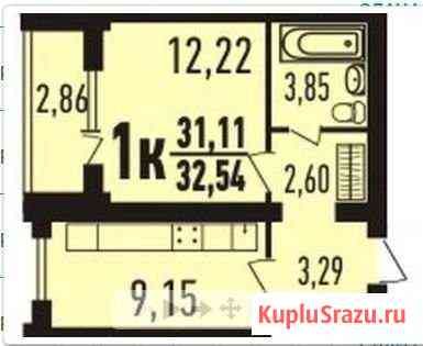 1-комнатная квартира, 32.7 м², 3/4 эт. на продажу в Томске Томск