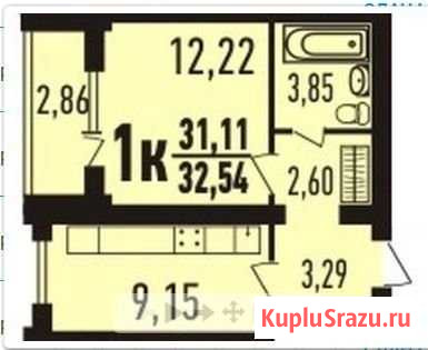 1-комнатная квартира, 32.7 м², 3/4 эт. на продажу в Томске Томск - изображение 1
