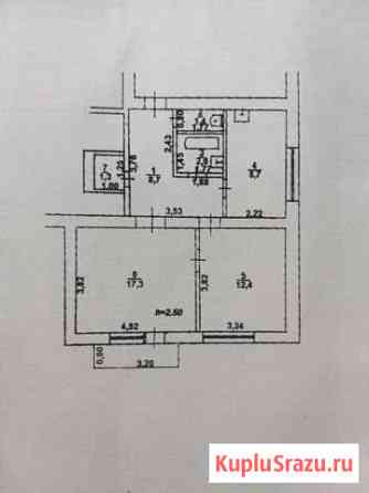 2-комнатная квартира, 52.4 м², 4/4 эт. на продажу в Мостовском Мостовской