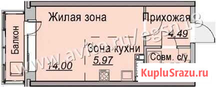 Квартира-студия, 29 м², 11/25 эт. на продажу в Ижевске Ижевск - изображение 2