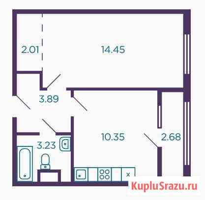 1-комнатная квартира, 35.3 м², 1/8 эт. на продажу в Видном Видное