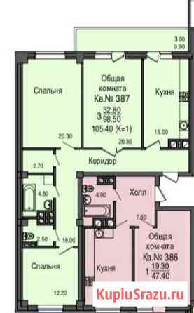 3-комнатная квартира, 108 м², 18/22 эт. на продажу в Ростове-на-Дону Ростов-на-Дону