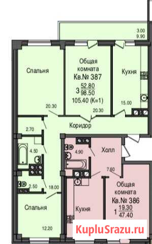 3-комнатная квартира, 108 м², 18/22 эт. на продажу в Ростове-на-Дону Ростов-на-Дону - изображение 1