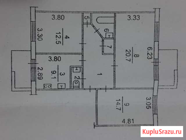 3-комнатная квартира, 73.1 м², 2/5 эт. на продажу в Томске Томск - изображение 1