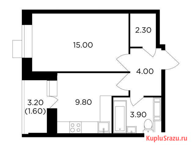 1-комнатная квартира, 36.6 м², 10/11 эт. на продажу в Пушкино Пушкино - изображение 1