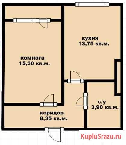 1-комнатная квартира, 44.3 м², 3/10 эт. на продажу в Яблоновском Яблоновский - изображение 2