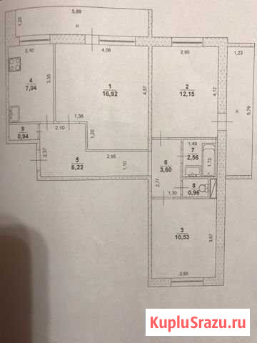3-комнатная квартира, 64 м², 8/12 эт. на продажу в Ульяновске Ульяновск - изображение 1