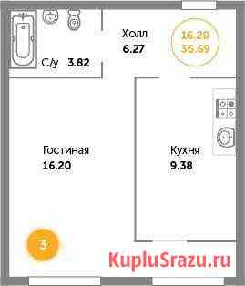 1-комнатная квартира, 36.4 м², 3/9 эт. на продажу в Зеленоградске Зеленоградск
