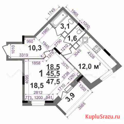 1-комнатная квартира, 47.5 м², 13/15 эт. на продажу во Владимире Владимир