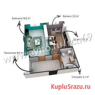 1-комнатная квартира, 45 м², 2/10 эт. на продажу в Твери Тверь - изображение 1