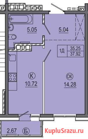 1-комнатная квартира, 38 м², 2/16 эт. на продажу в Иркутске Иркутск - изображение 1