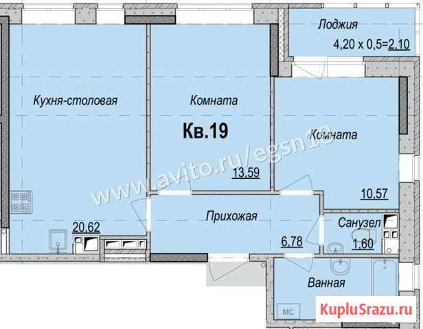2-комнатная квартира, 60 м², 5/10 эт. на продажу в Ижевске Ижевск - изображение 2