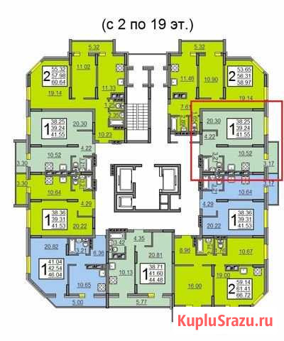 1-комнатная квартира, 41.6 м², 2/25 эт. на продажу в Саратове Саратов - изображение 3