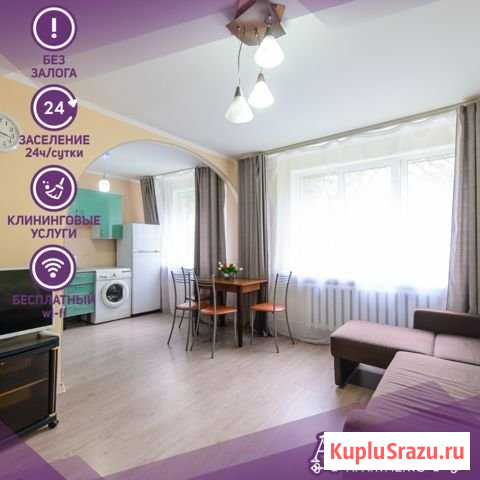 Комната 62 м² в 3-ком. кв., 1/12 эт. в аренду посуточно во Владивостоке Владивосток - изображение 1