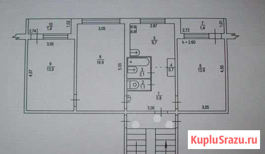 3-комнатная квартира, 67 м², 3/5 эт. на продажу в Саранске Саранск - изображение 1