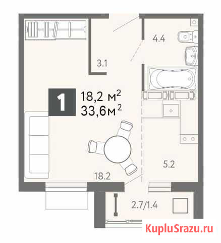2-комнатная квартира, 62.8 м², 11/15 эт. на продажу в Пензе Пенза - изображение 3