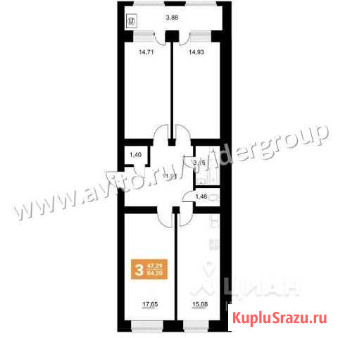 3-комнатная квартира, 84.2 м², 11/12 эт. на продажу в Уфе Уфа - изображение 3