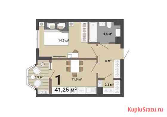 1-комнатная квартира, 41 м², 5/11 эт. на продажу в Екатеринбурге Екатеринбург