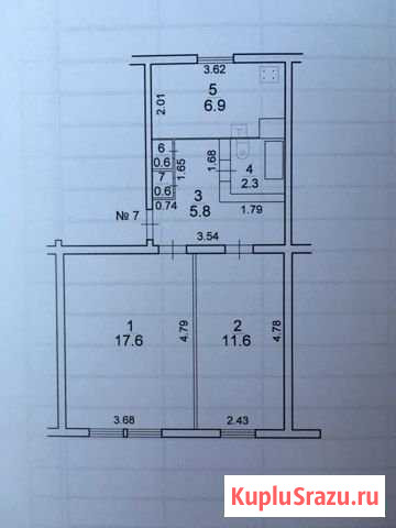 2-комнатная квартира, 45 м², 2/2 эт. на продажу в Шуе Республики Карелия Шуя - изображение 2