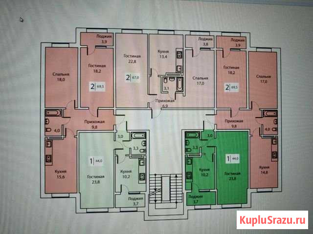 2-комнатная квартира, 67 м², 5/7 эт. на продажу в Каспийске Каспийск - изображение 2