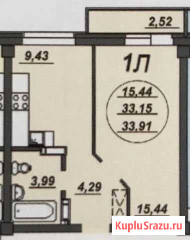 1-комнатная квартира, 34 м², 4/17 эт. на продажу в Барнауле Барнаул - изображение 1