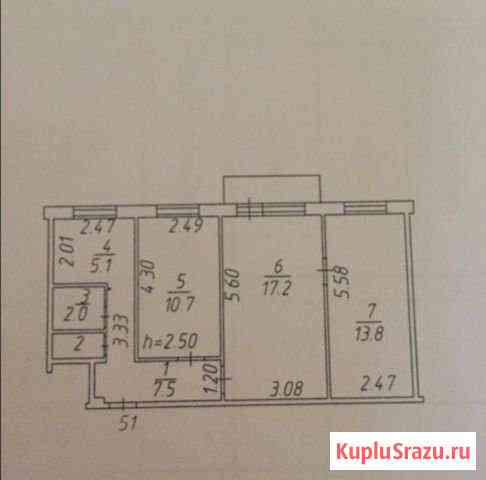 3-комнатная квартира, 61 м², 3/5 эт. на продажу в Кемерово Кемерово