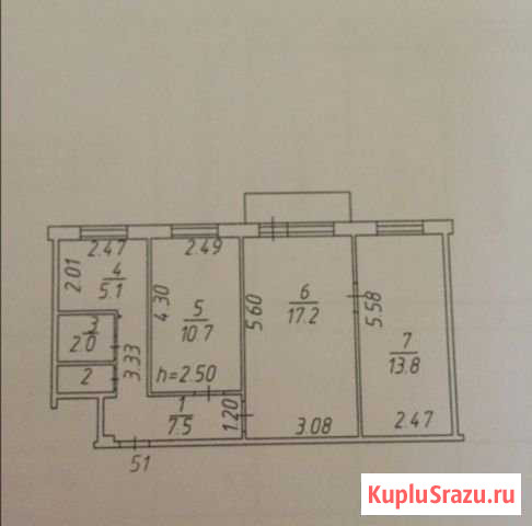 3-комнатная квартира, 61 м², 3/5 эт. на продажу в Кемерово Кемерово - изображение 1