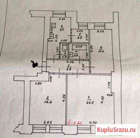 3-комнатная квартира, 71.6 м², 1/4 эт. на продажу в Твери Тверь