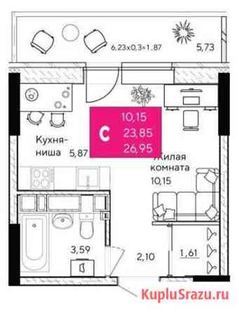 Квартира-студия, 26.3 м², 4/25 эт. на продажу в Ижевске Ижевск