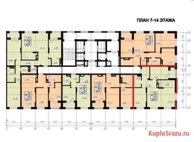 3-комнатная квартира, 74.8 м², 12/14 эт. на продажу в Красноярске Красноярск - изображение 2