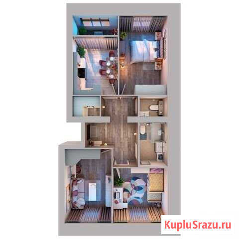 3-комнатная квартира, 73.6 м², 10/10 эт. на продажу в Казани Казань - изображение 1