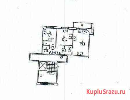 2-комнатная квартира, 53.4 м², 5/9 эт. на продажу в Новосибирске Новосибирск