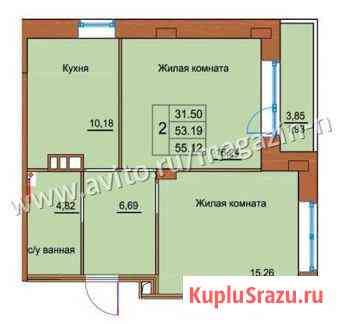 2-комнатная квартира, 55.1 м², 6/14 эт. на продажу в Перми Пермь