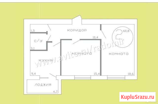 2-комнатная квартира, 60.8 м², 8/10 эт. на продажу в Волжском Волгоградской области Волжский - изображение 3