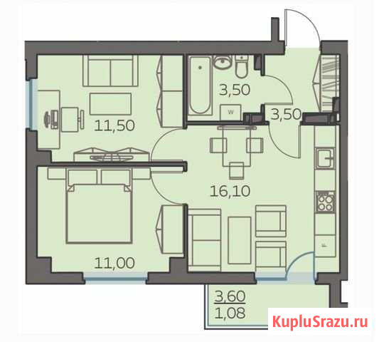 2-комнатная квартира, 46.7 м², 13/16 эт. на продажу в Волгограде Волгоград - изображение 2