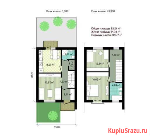 Таунхаус 86.1 м² на участке 1 сот. на продажу в Краснодаре Краснодар - изображение 2