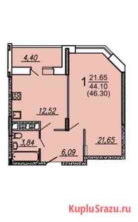 1-комнатная квартира, 46.3 м², 10/17 эт. на продажу в Брянске Брянск