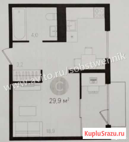 1-комнатная квартира, 30 м², 7/10 эт. на продажу в Тюмени Тюмень - изображение 2