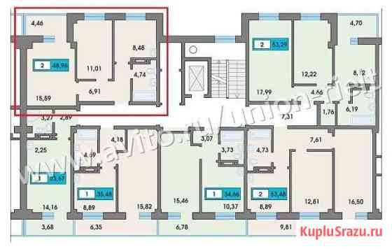 2-комнатная квартира, 49 м², 4/7 эт. на продажу в Сосновоборске Красноярского края Сосновоборск