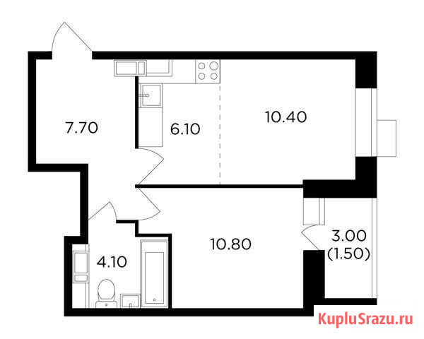 2-комнатная квартира, 40.6 м², 10/11 эт. на продажу в Пушкино Пушкино - изображение 1