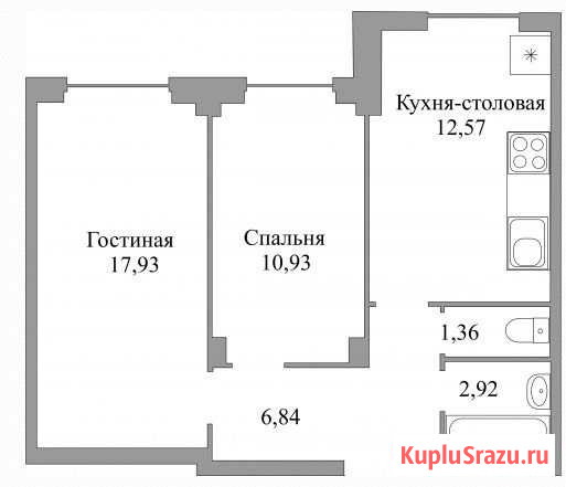 2-комнатная квартира, 52.6 м², 1/10 эт. на продажу в Пскове Псков - изображение 1
